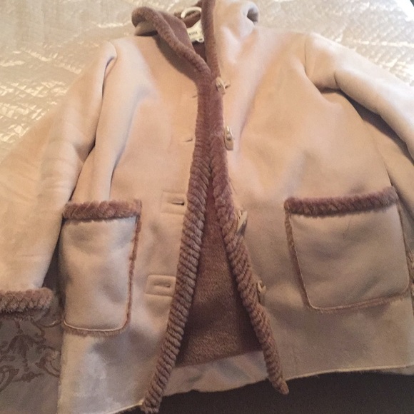 Worthington Jackets & Blazers - Worthington faux suede tan hooded coat